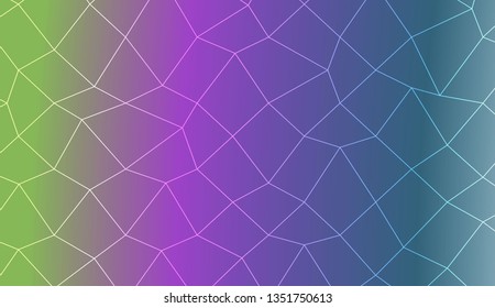 Blurry polygonal mesh texture. For wallpaper, presentation background, interior design, fashion print. Vector illustration. Creative gradient color