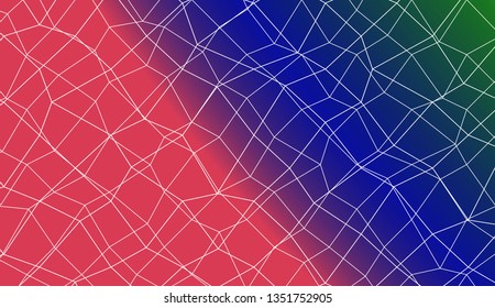 Blurry polygonal mesh texture. For wallpaper, presentation background, interior design, fashion print. Vector illustration. Creative gradient color
