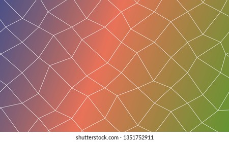 Blurry polygonal mesh texture. For wallpaper, presentation background, interior design, fashion print. Vector illustration. Creative gradient color