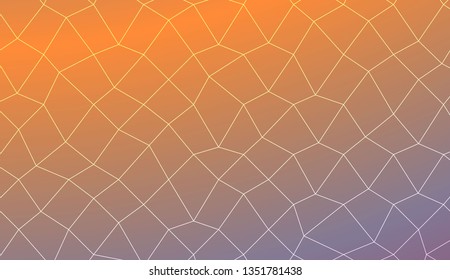 Blurry polygonal mesh texture. For wallpaper, presentation background, interior design, fashion print. Vector illustration. Creative gradient color