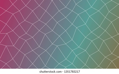 Blurry polygonal mesh texture. For wallpaper, presentation background, interior design, fashion print. Vector illustration. Creative gradient color