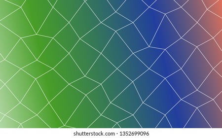 Blurry polygonal mesh texture. For wallpaper, presentation background, interior design, fashion print. Vector illustration. Creative gradient color