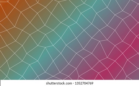 Blurry polygonal mesh texture. For wallpaper, presentation background, interior design, fashion print. Vector illustration. Creative gradient color