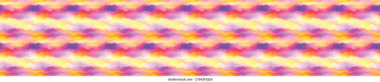 Blurry rainbow gradient glitch abstract artistic texture background. Wavy irregular bleeding dye seamless pattern. Digital ombre distorted watercolor wash pixel effect all over print. 