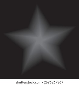 Design em forma de estrela embaçada na cor branca