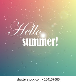 Blurry  unfocused vector summer poster