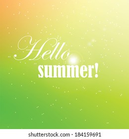 Blurry Unfocused vector summer poster