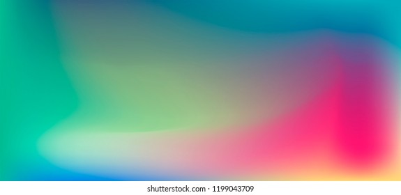 Blurry vector background. Holographic shiny colors, blue, yellow, green, purple, pink, green, red.