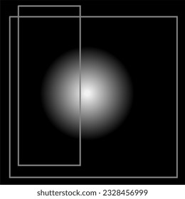 Blurry vector night frame ball planet spotlight blank background