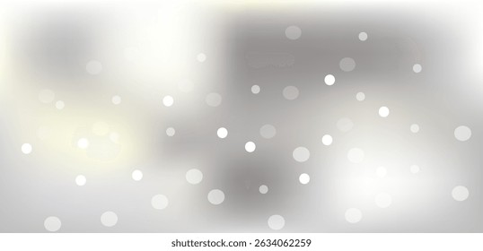 Fundo branco borrado, cinza e amarelo com brilho suave e pequenos elementos em forma de bolha branca, perfeito para designs de sonho, texturas elegantes e visuais abstratos.
