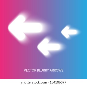Blurry white vector arrows