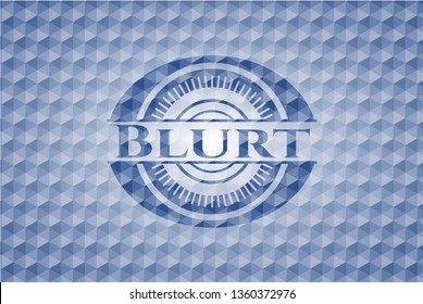 Blurt blue hexagon badge.