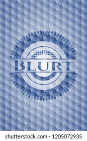 Blurt blue polygonal emblem.