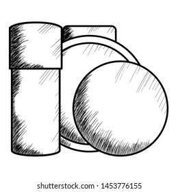 blush and bottle make up drawing icon
