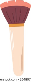 Ilustración vectorial de accesorios de cepillo de rubor
