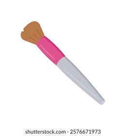 Blush Brush, Cosmetics Vector Illustration Isolated