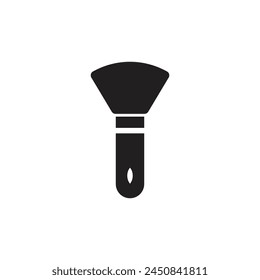 Blush brush icon silhouette design template isolated