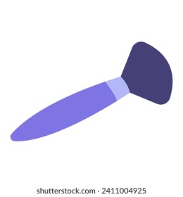 Blush brush. Makeup equipment. Vector flat illustration.