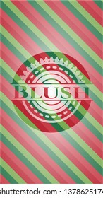 Blush christmas emblem.