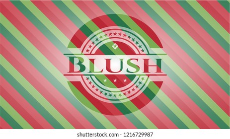 Blush christmas emblem background.
