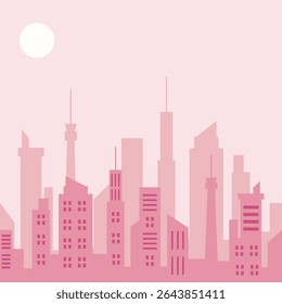 Blush City: Silhuetas em destaque em rosa