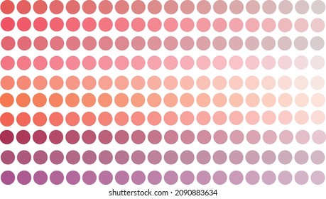 Blush color palette, vector image for color swatches