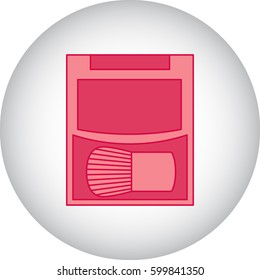 Blush Face symbol simple flat icon on background
