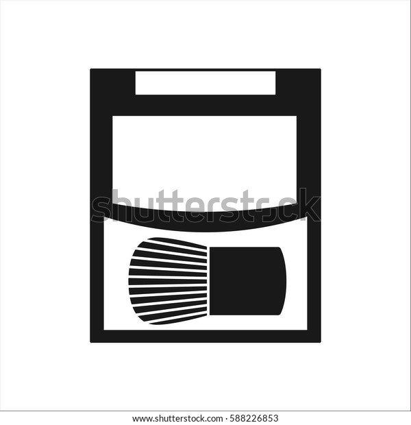 Blush Face Symbol Simple Silhouette Icon Stock Vector (Royalty Free