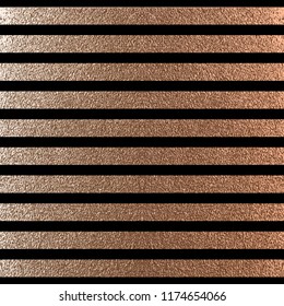 Blush gold pattern. Abstract golden quartz background. Vector illustration. Copper foil line. Bronze glitter stripes. Geometric pattern. Stylish texture. Abstract minimal backdrop. Patina effect.