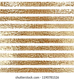 Blush gold pattern. Abstract golden quartz background. Vector illustration. Copper foil line Bronze glitter stripes Geometric pattern. Stylish texture Abstract minimal backdrop Patina effect.