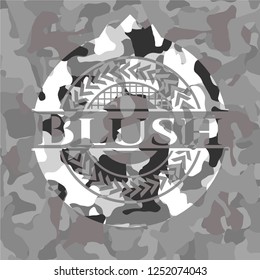 Blush grey camo emblem