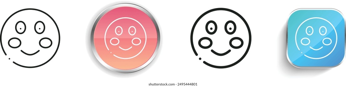 blush icon. Thin Linear, Regular and Button Style Design Isolated On White Background