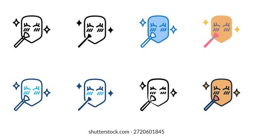 Los iconos de rubor establecen la colección de varios estilos. Trazo editable 
