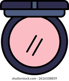 Blush Line Filled Vector Icon Design