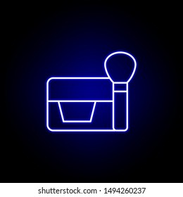 blush line neon icon. Elements of Beauty and Cosmetics illustration icon. Signs and symbols can be used for web, logo, mobile app, UI, UX on black background
