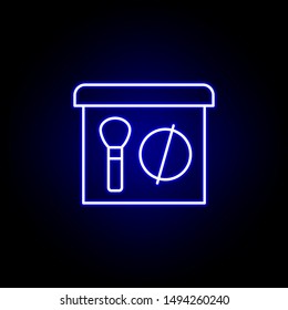 blush line neon icon. Elements of Beauty and Cosmetics illustration icon. Signs and symbols can be used for web, logo, mobile app, UI, UX on black background
