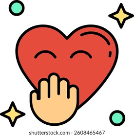 Blush Line vector Icon Design