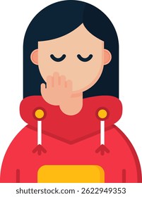 Diseño de icono de Vector de línea de rubor