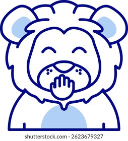 Diseño de icono de Vector de línea de rubor