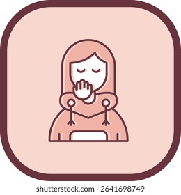 Blush Line vector Icon Design