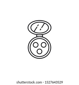 blush make up cosmetic flat icon vector illustration design