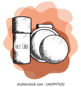blush make up drawing icon