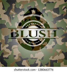 Blush on camo texture