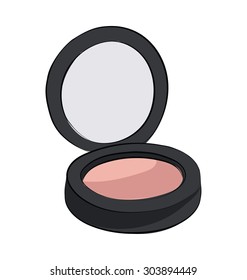 
Blush On Sketchy Colored Vector Icon
