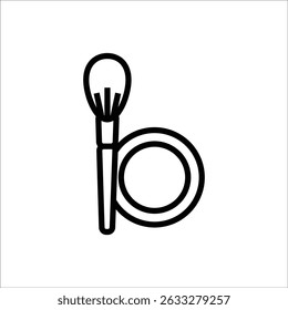 blush on vector icon line template