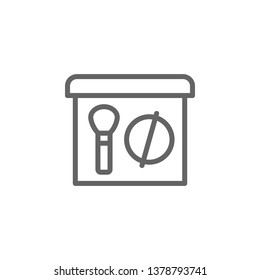 blush outline icon. Elements of Beauty and Cosmetics illustration icon. Signs and symbols can be used for web, logo, mobile app, UI, UX