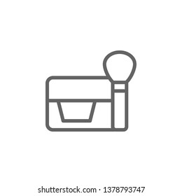 blush outline icon. Elements of Beauty and Cosmetics illustration icon. Signs and symbols can be used for web, logo, mobile app, UI, UX