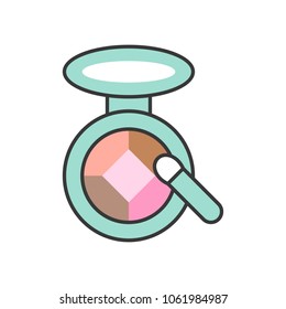 blush palette, Filled outline icon