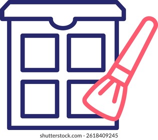 Blush Palette Icon Color Vector Illustration