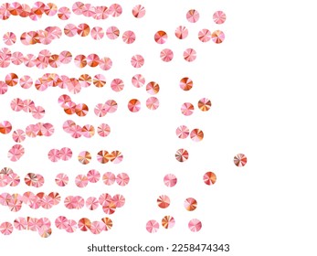Blush pink beads confetti placer vector background. Valentine's day background design. Bright sparkling foil elements holiday glitter. Romantic love valentine confetti.